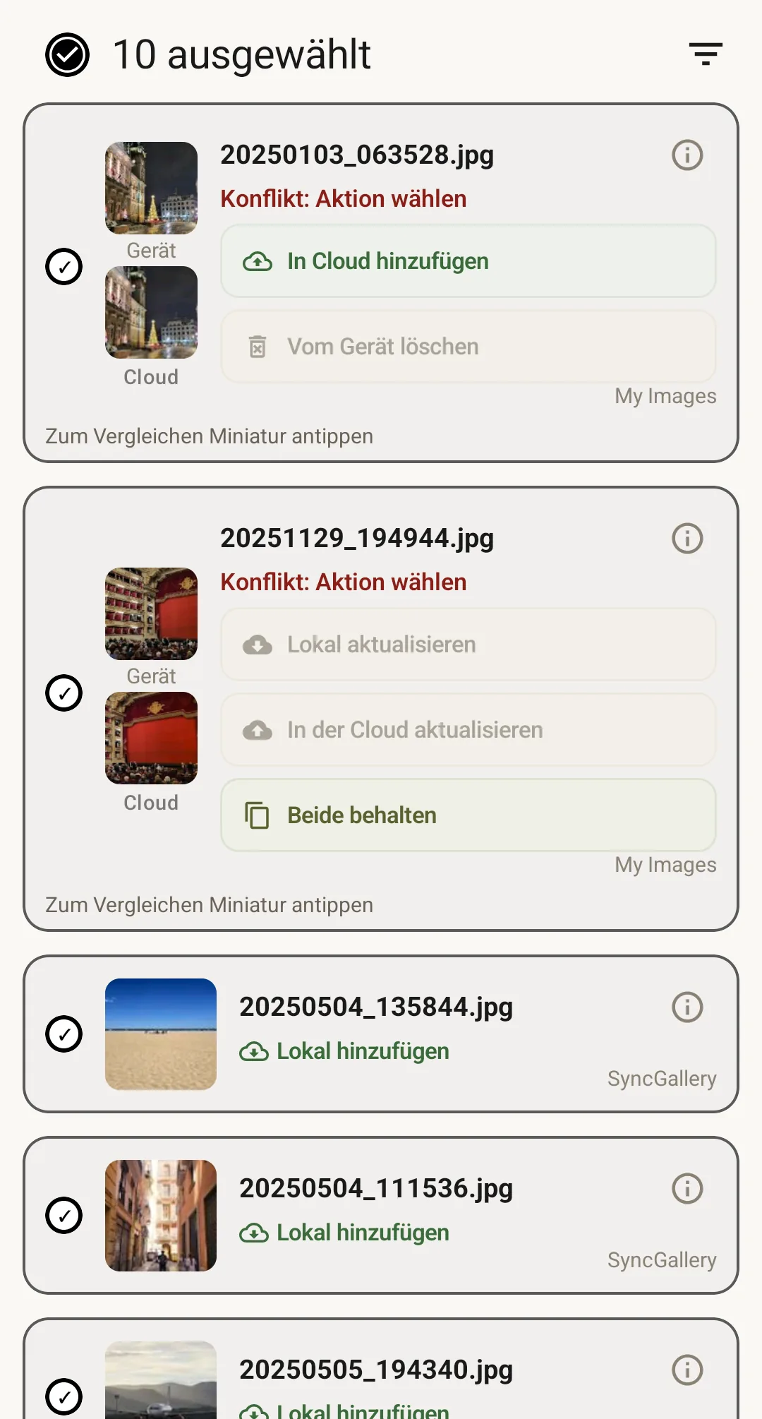 Synchronization Status card: Status 'Idle', 'View Full History' button, and a red 'Tasks awaiting confirmation — 6 tasks need your review' alert.