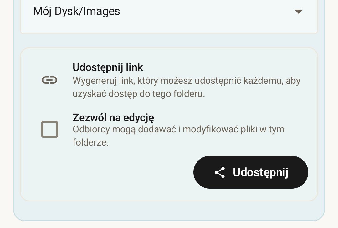 Cloud sharing dialog for generating an invite link to a shared destination folder.
